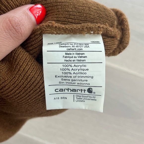 Carhartt men’s brown Beanie hat - Picture 4 of 4